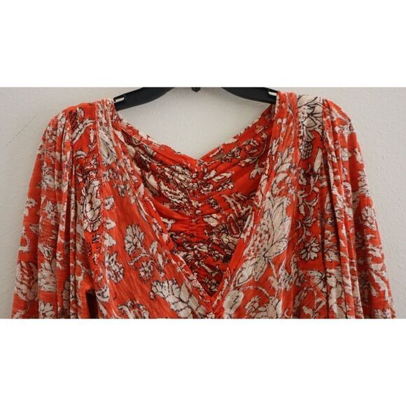 Free People OB1406076 Women Sz M Blood Orange Combo Say The Word Cropped Top $78 - Picture 3 of 8